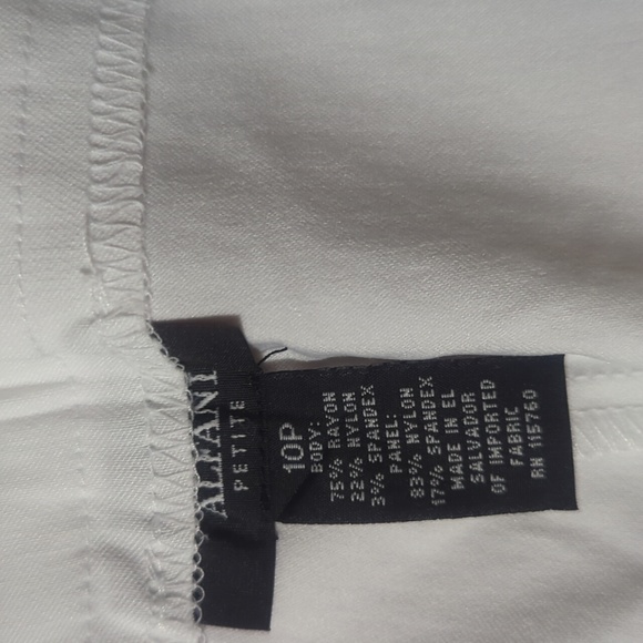 Alfani NWT Skinny Leg Tummy Control white pull on pants 10 petite 10P - Picture 6 of 13